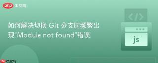 如何解决切换 Git 分支时频繁出现“Module not found”错误