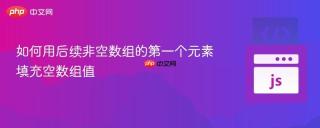 如何用后续非空数组的第一个元素填充空数组值