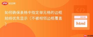 如何确保表格中指定单元格的边框始终优先显示（不被相邻边框覆盖）