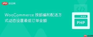 WooCommerce 按邮编和配送方式动态设置最低订单金额