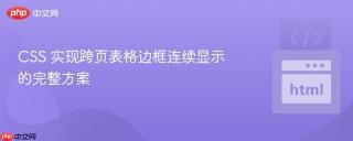 CSS 实现跨页表格边框连续显示的完整方案