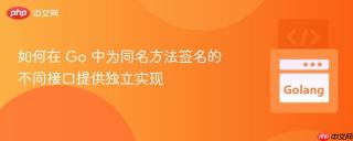 如何在 Go 中为同名方法签名的不同接口提供独立实现