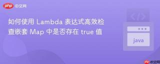 如何使用 Lambda 表达式高效检查嵌套 Map 中是否存在 true 值