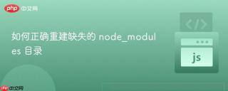 如何正确重建缺失的 node_modules 目录