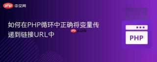 如何在PHP循环中正确将变量传递到链接URL中