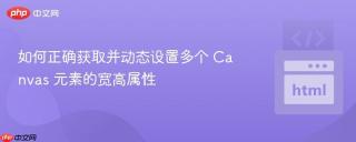 如何正确获取并动态设置多个 Canvas 元素的宽高属性
