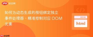 如何为动态生成的按钮绑定独立事件处理器，精准控制对应 DOM 元素