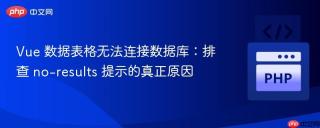 Vue 数据表格无法连接数据库：排查 no-results 提示的真正原因