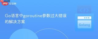 Go语言中goroutine参数过大错误的解决方案