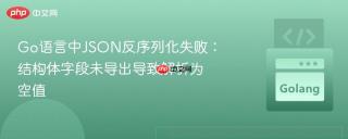 Go语言中JSON反序列化失败：结构体字段未导出导致解析为空值