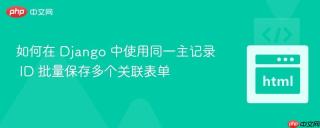 如何在 Django 中使用同一主记录 ID 批量保存多个关联表单
