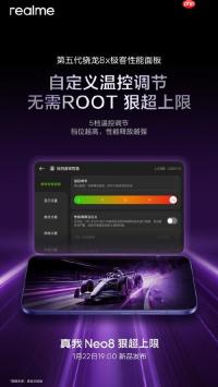 无需ROOT！支持温控调节和自定义频率，真我Neo8配置曝光
