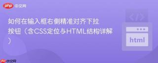 如何在输入框右侧精准对齐下拉按钮（含CSS定位与HTML结构详解）