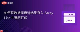 如何将数据库查询结果存入 ArrayList 并遍历打印