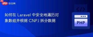 如何在 Laravel 中安全地遍历对象数组并根据 CNPJ 拆分数据