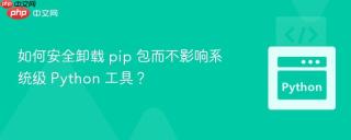 如何安全卸载 pip 包而不影响系统级 Python 工具?