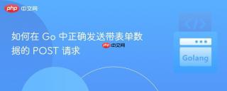 如何在 Go 中正确发送带表单数据的 POST 请求