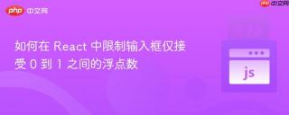 如何在 React 中限制输入框仅接受 0 到 1 之间的浮点数