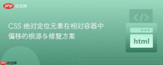 CSS 绝对定位元素在相对容器中偏移的根源与修复方案