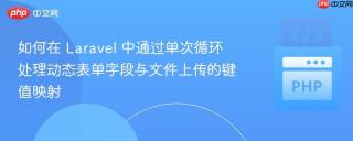 如何在 Laravel 中通过单次循环处理动态表单字段与文件上传的键值映射