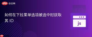 如何在下拉菜单选项被选中时获取其 ID
