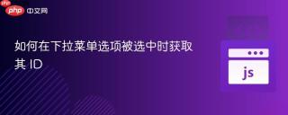 如何在下拉菜单选项被选中时获取其 ID