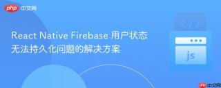 React Native Firebase 用户状态无法持久化问题的解决方案