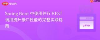 Spring Boot 中使用并行 REST 调用提升接口性能的完整实践指南