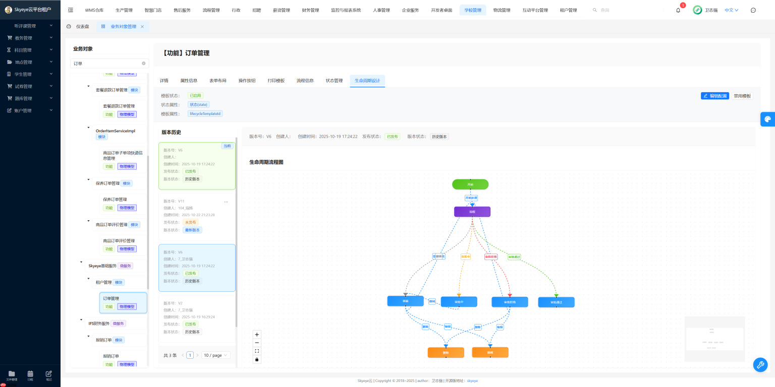 Skyeye 云零代码智能制造系统 - 工单 模块 - Saas v3.18.5 发布