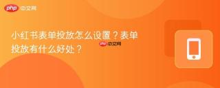 小红书表单投放怎么设置?表单投放有什么好处?