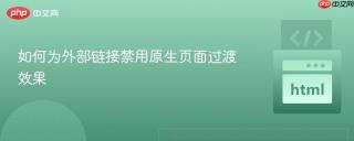 如何为外部链接禁用原生页面过渡效果