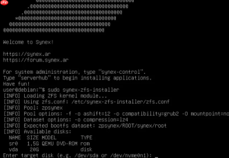 Debian 系企业级系统新秀 Synex Server 开始提供原生 ZFS 安装支持