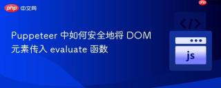 Puppeteer 中如何安全地将 DOM 元素传入 evaluate 函数