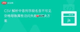 CSV 解析中首列字段名含不可见空格导致属性访问失败的解决方案