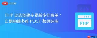 PHP 动态创建与更新多行表单：正确构建多维 POST 数组结构
