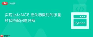 实现 InfoNCE 损失函数时的张量形状匹配问题详解