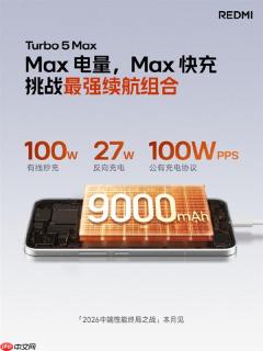 同档罕见！REDMI Turbo 5 Max支持100W快充+27W反充 秒变充电宝
