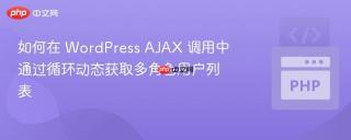 如何在 WordPress AJAX 调用中通过循环动态获取多角色用户列表