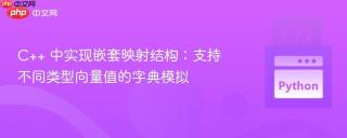 C++ 中实现嵌套映射结构：支持不同类型向量值的字典模拟
