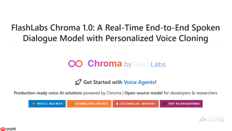 Chroma 1.0— FlashLabs开源的实时端到端语音对话模型