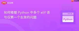 如何修复 Python 中多个 elif 语句仅第一个生效的问题
