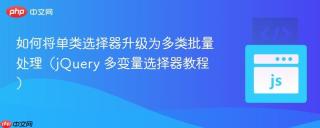 如何将单类选择器升级为多类批量处理（jQuery 多变量选择器教程）