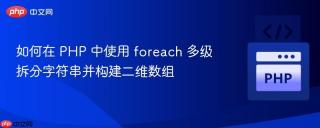 如何在 PHP 中使用 foreach 多级拆分字符串并构建二维数组