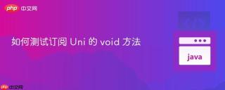如何测试订阅 Uni 的 void 方法