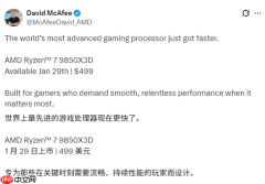 新一代游戏神U降临！AMD锐龙7 9850X3D售价公布：微涨4%