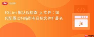 ESLint 默认仅检查 .js 文件：如何配置以扫描所有目标文件扩展名
