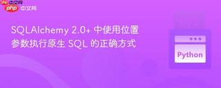 SQLAlchemy 2.0+ 中使用位置参数执行原生 SQL 的正确方式