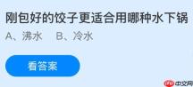 刚包好的饺子更适合用哪种水下锅？蚂蚁庄园今日答案最新1.24