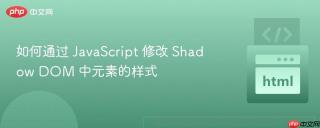 如何通过 JavaScript 修改 Shadow DOM 中元素的样式