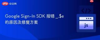 Google Sign-In SDK 报错 _.$e 的原因及修复方案